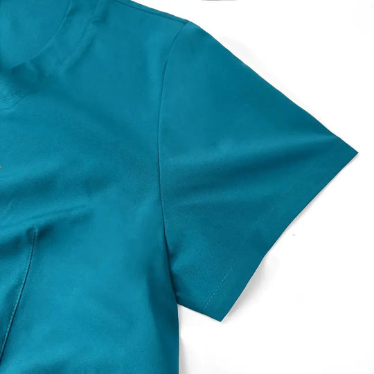 Ensemble de gommage pour femmes, haut de poche à col en V, pantalon de jogging exfoliant avec cordon de serrage, gants de soins infirmiers, gants de chirurgie CJdropshipping