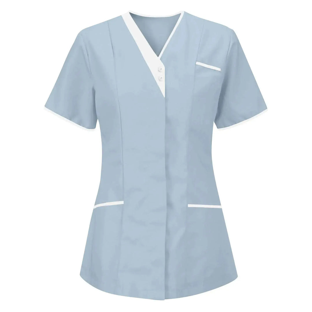 Filipina Medical Elite ISHOWTIENDA - Uniforme clinique ergonomique à manches courtes avec col en V CJdropshipping