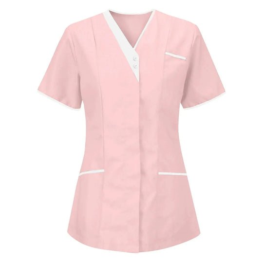 Filipina Medical Elite ISHOWTIENDA - Uniforme clinique ergonomique à manches courtes avec col en V CJdropshipping