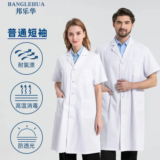Blouse médicale unisexe en coton et polyester blanc, blouse de scientifique, vêtement de travail de médecin, uniforme, blouse alimentaire, blouse de laboratoire, blouse pour homme MedSurgery Store For Digital Health