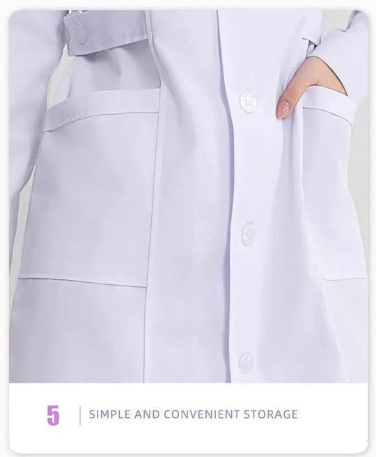 Blouse médicale blanche pour femme, blouse d'infirmière en coton, vêtements de travail d'hôpital, uniforme de travail professionnel de laboratoire scientifique de pharmacie MedSurgery Store For Digital Health