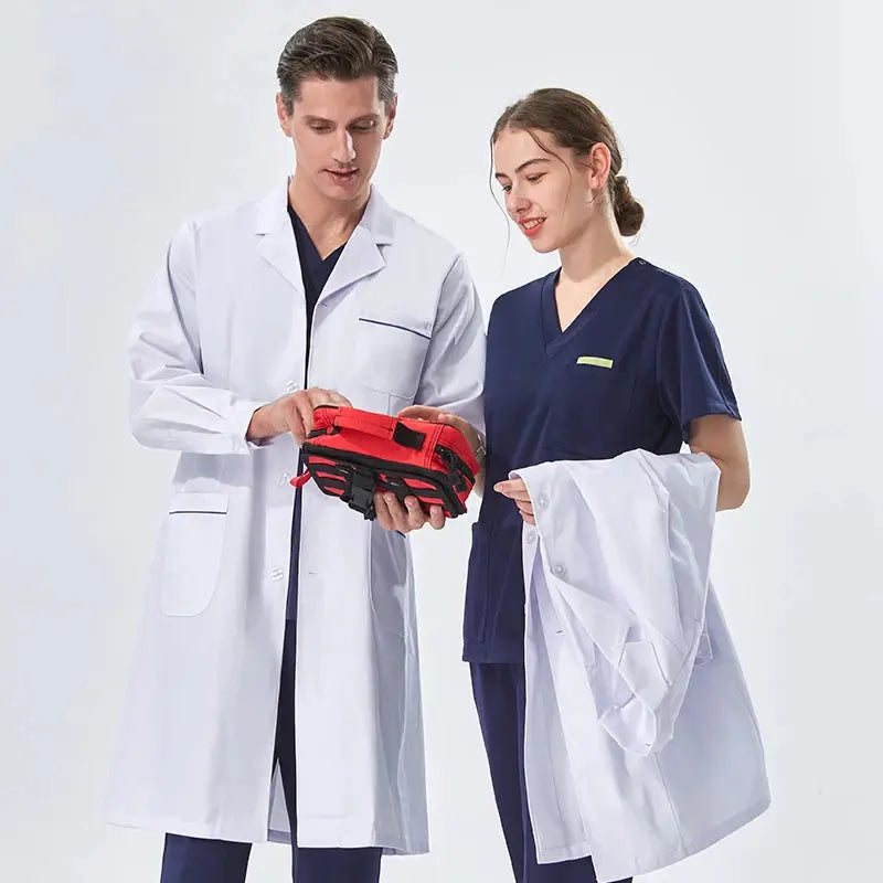 Blouse de laboratoire blanche bon marché pour femmes, hommes, étudiants, chimie, professionnels de la santé, infirmière, manches longues, blouse de médecin XK002 MedSurgery Store For Digital Health