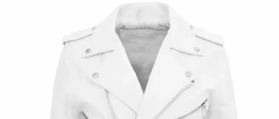 Veste en cuir PU blanc pour homme, manteau à manches longues style moto punk, automne hiver MedSurgery Store For Digital Health