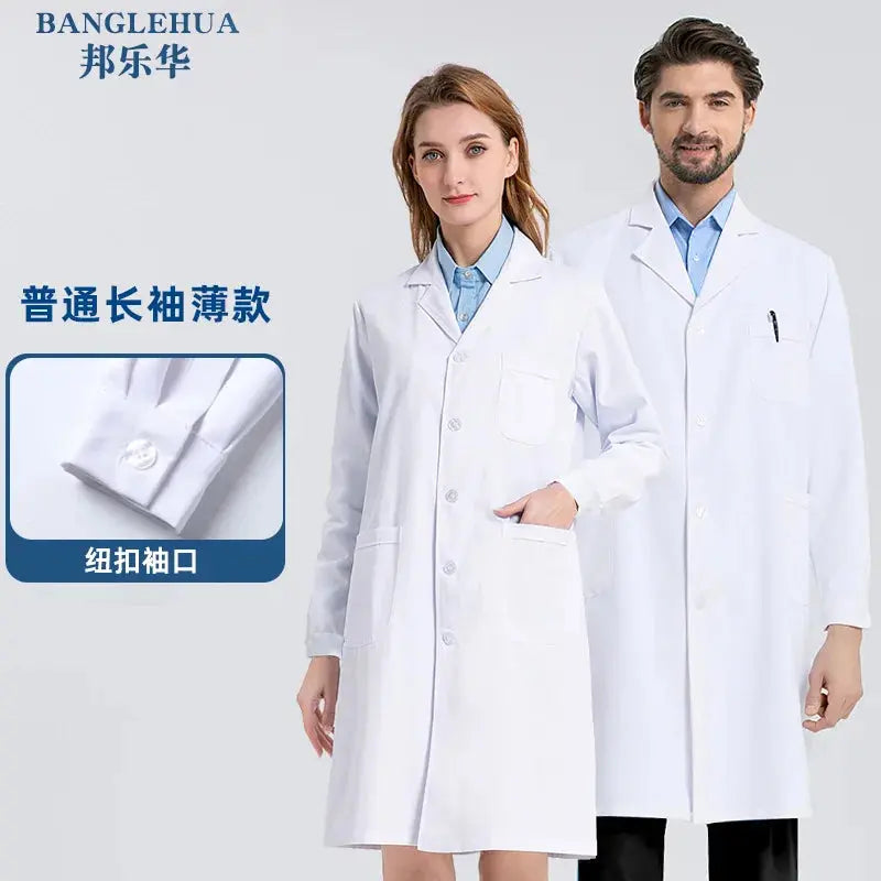 Blouse médicale unisexe en coton et polyester blanc, blouse de scientifique, vêtement de travail de médecin, uniforme, blouse alimentaire, blouse de laboratoire, blouse pour homme MedSurgery Store For Digital Health