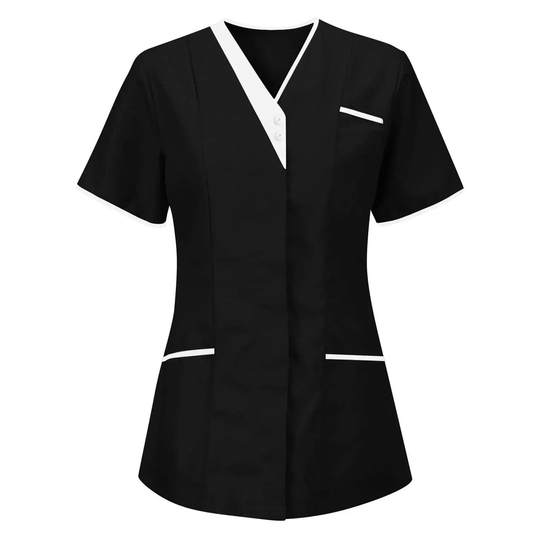 Filipina Medical Elite ISHOWTIENDA - Uniforme clinique ergonomique à manches courtes avec col en V CJdropshipping