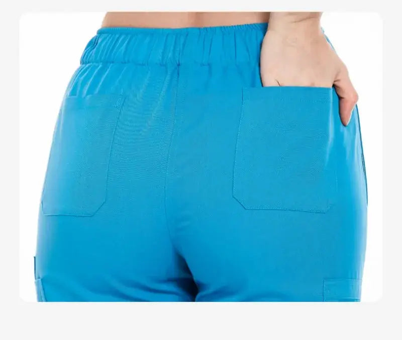 Haut de travail, uniforme de médecin et d'infirmière, pantalon uni avec plus de poches, pantalon dentaire, blouse unisexe, ensemble de 3 pièces CJdropshipping