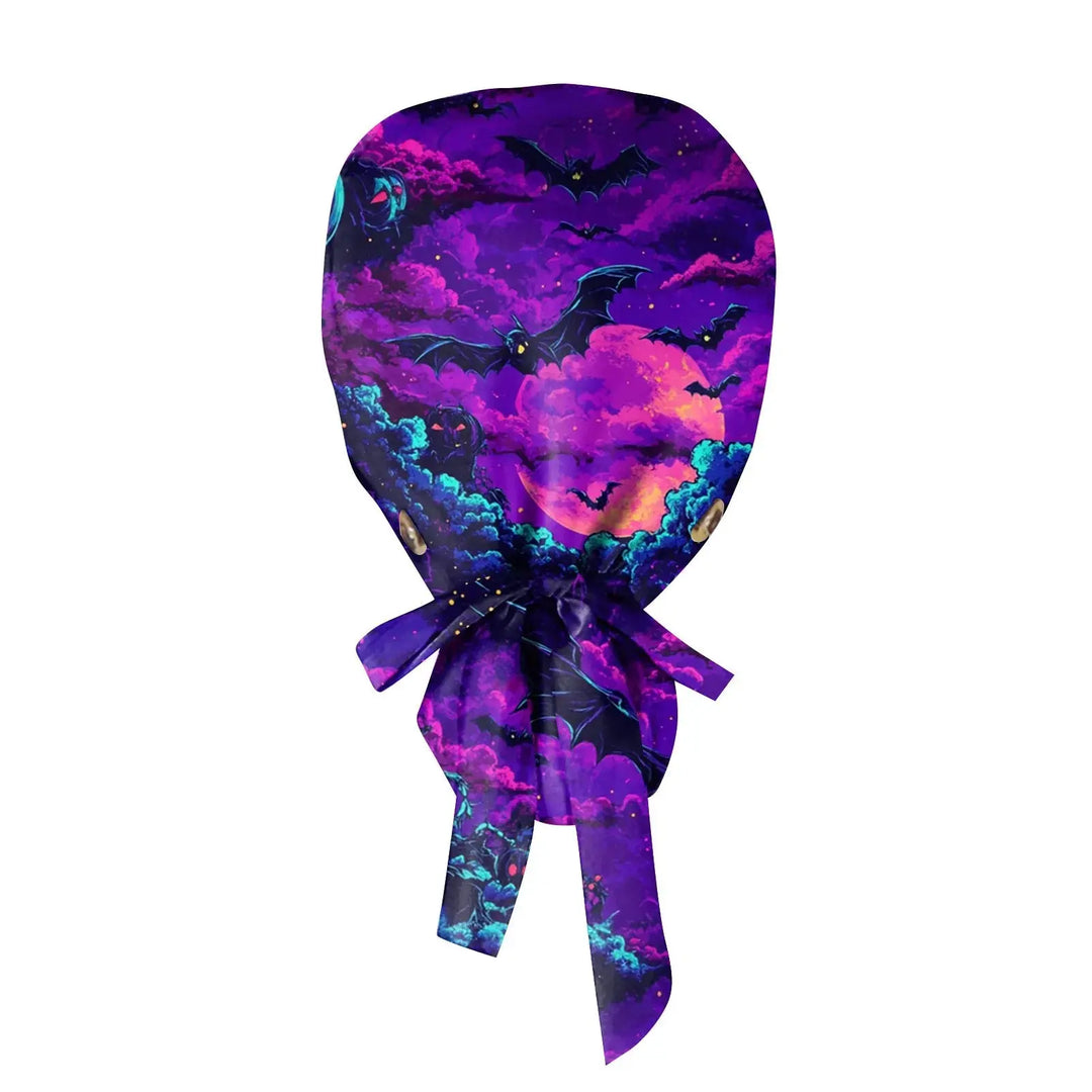 Casquette unisexe de médecin ou d'infirmier avec imprimé Halloween - Casquette de médecin avec imprimé pour le travail médical. Style décontracté en coton, confortable et élégant. CJdropshipping
