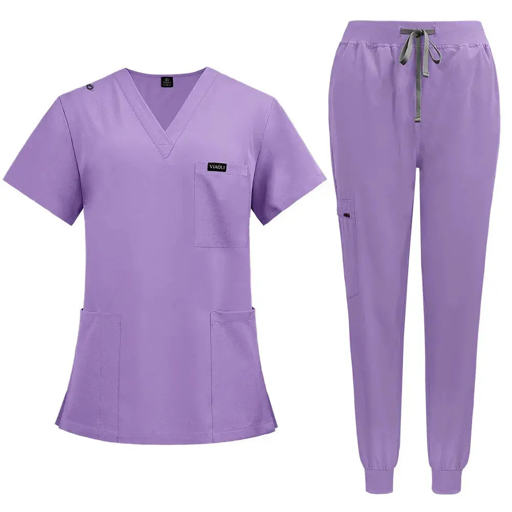 Blouse à manches courtes pour femmes - Blouse d'infirmière Confortable et protectrice pour l'hôpital, isolation et soins de la peau (94% Polyester + 6% Spandex) CJdropshipping