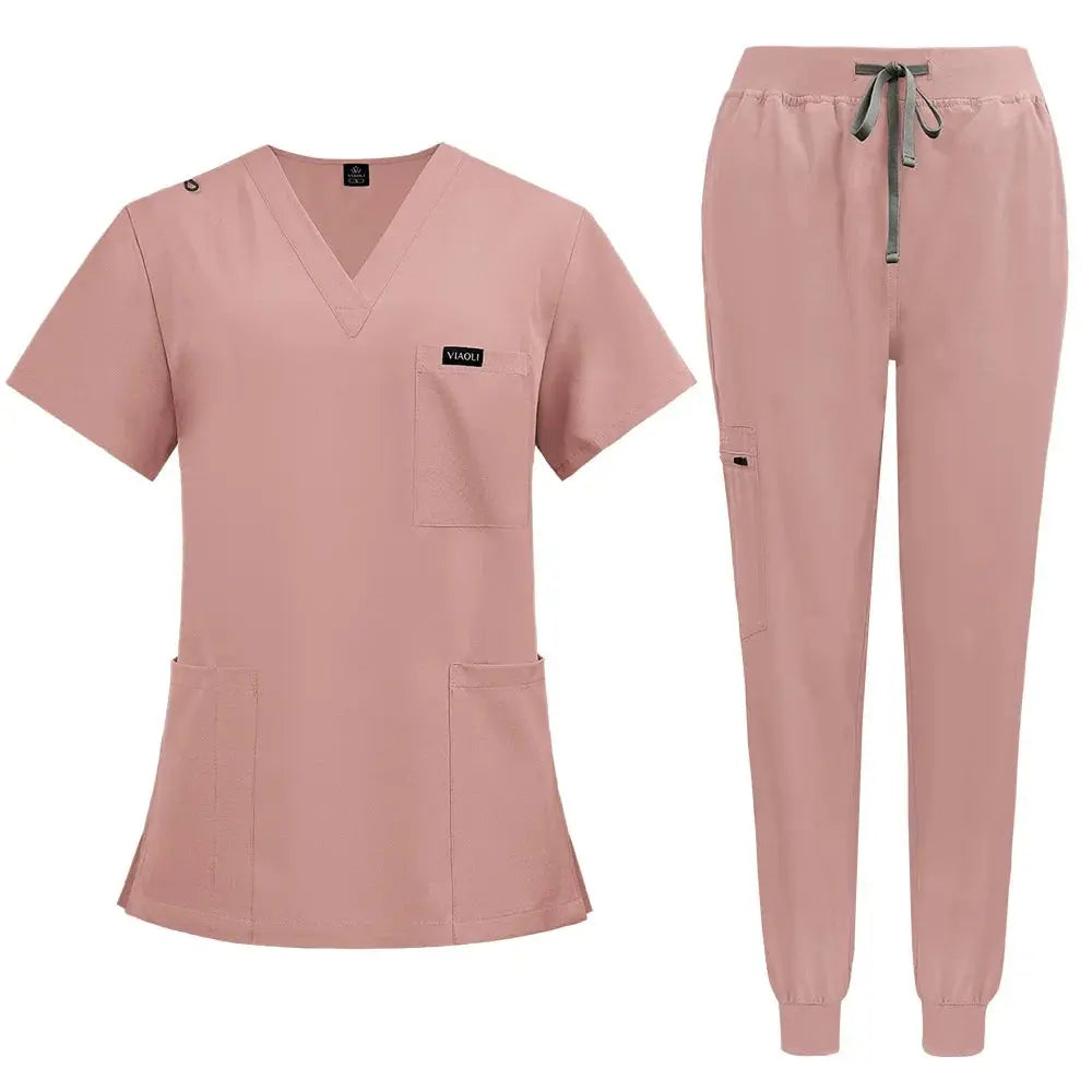 Blouse à manches courtes pour femmes - Blouse d'infirmière Confortable et protectrice pour l'hôpital, isolation et soins de la peau (94% Polyester + 6% Spandex) CJdropshipping