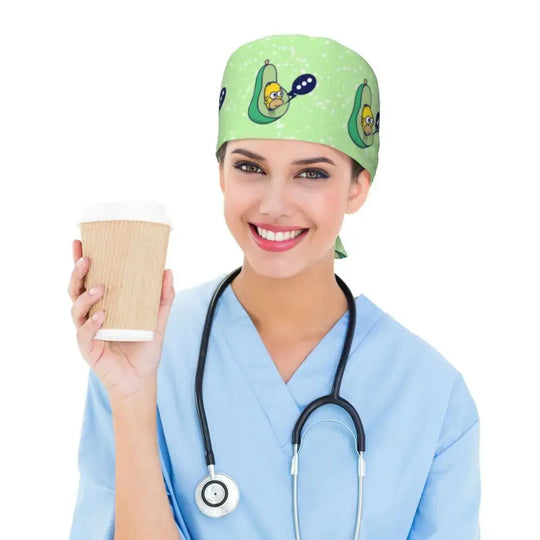 Personnalisé The Simpsons Cartoon Staff Medical Scrubs Hat Men Women Medical Nursing Surgical Scrub Caps MedSurgery Store For Digital Health