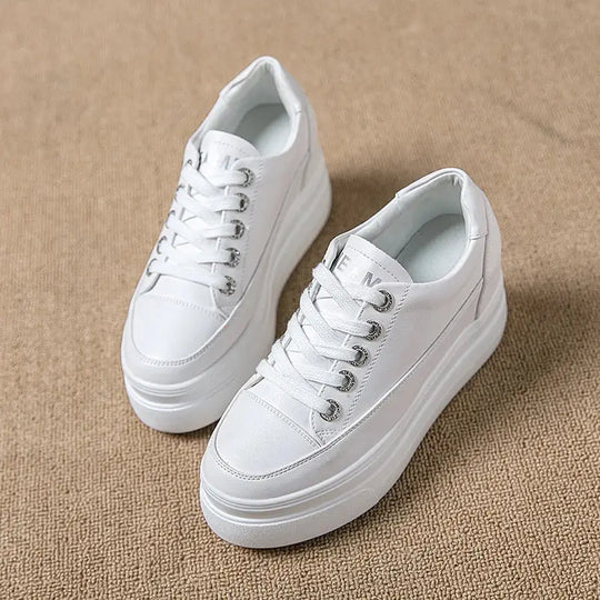 Chaussures ete femme espadrille femme basket femme compensé Baskets casual pour femmes, chaussures blanches respirantes et confortables avec talons de 8CM, hauteur de la plateforme augmentée, automne, 2022 MedSurgery Store For Digital Health