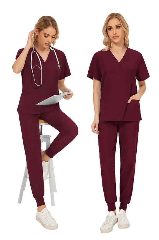 Uniformes médicaux moulants pour femmes, ensembles de blouses, accessoires de soins infirmiers, blouses de chirurgie hospitalière, cliniques dentaires, salons de beauté, vêtements de travail CJdropshipping