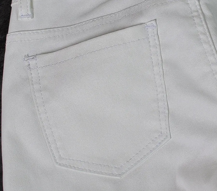 Pantalon taille basse pour femme, pantalon élastique moulant avec double fermeture éclair, pantalon en faux cuir blanc pour femme MedSurgery Store For Digital Health