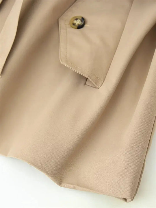 Trench-coat pour femmes, nouveau manteau court avec ceinture, revers, haut décontracté et habillé pour femmes 2025 MedSurgery Store For Digital Health