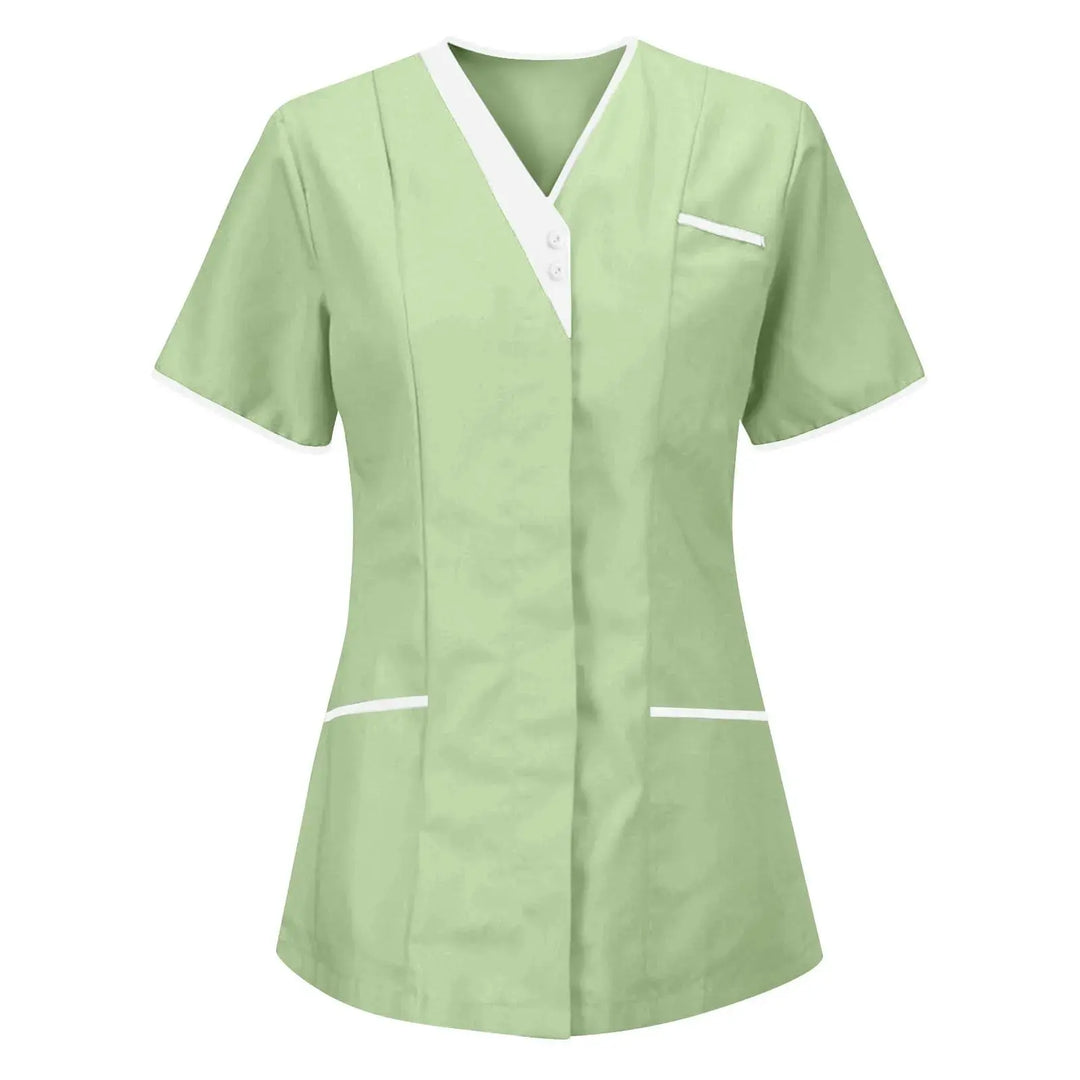 Filipina Medical Elite ISHOWTIENDA - Uniforme clinique ergonomique à manches courtes avec col en V CJdropshipping