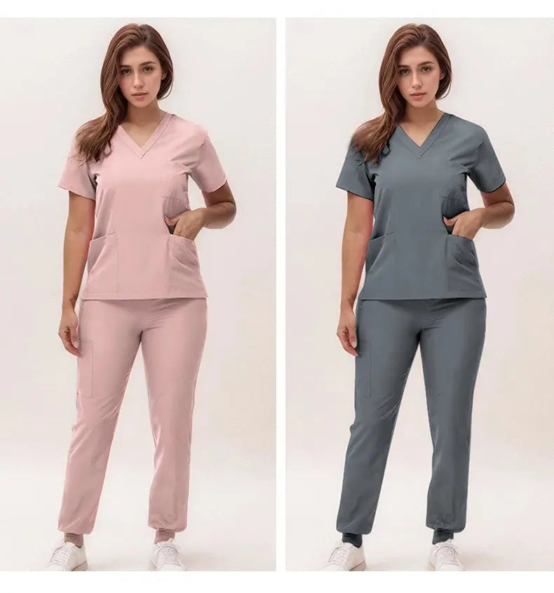 2025 nouvelles blouses de soins infirmiers à col en V, pantalons de jogging, ensembles de blouses de chirurgie, blouses dentaires, blouses d'hôpital, blouses d'hôpital S21 MedSurgery Store For Digital Health