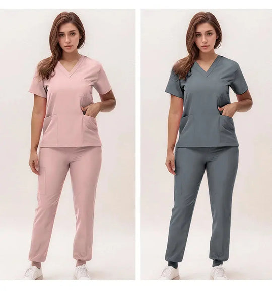 2025 nouvelles blouses de soins infirmiers à col en V, pantalons de jogging, ensembles de blouses de chirurgie, blouses dentaires, blouses d'hôpital, blouses d'hôpital S21 MedSurgery Store For Digital Health