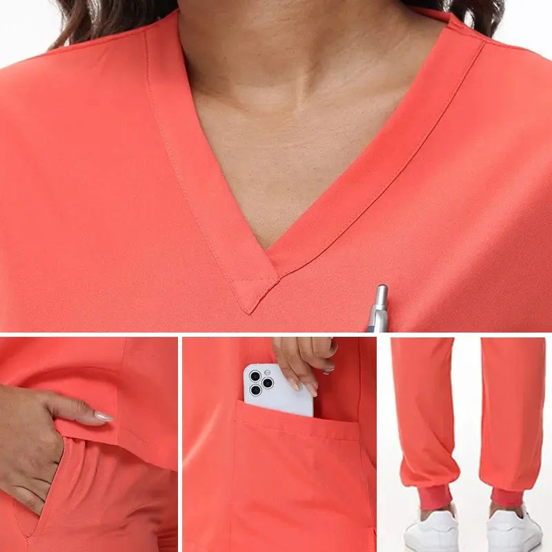 2025 nouvelles blouses de soins infirmiers à col en V, pantalons de jogging, ensembles de blouses de chirurgie, blouses dentaires, blouses d'hôpital, blouses d'hôpital S21 MedSurgery Store For Digital Health