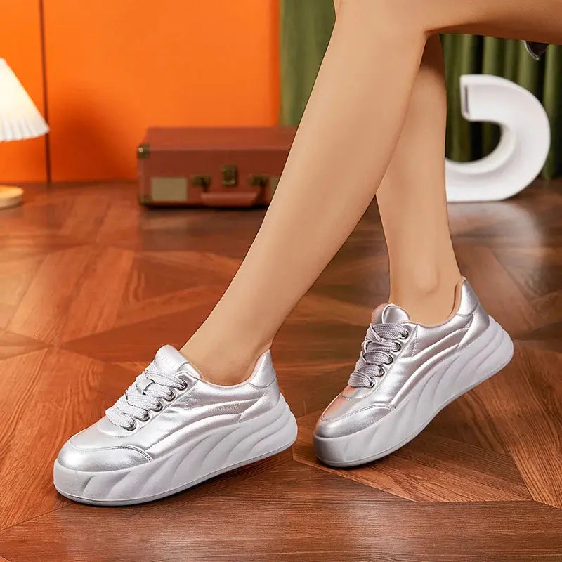 Chaussures blanches pour femmes 2025, nouvelles baskets plates, style coréen, sport décontracté, chaussures à pain polyvalentes MedSurgery Store For Digital Health