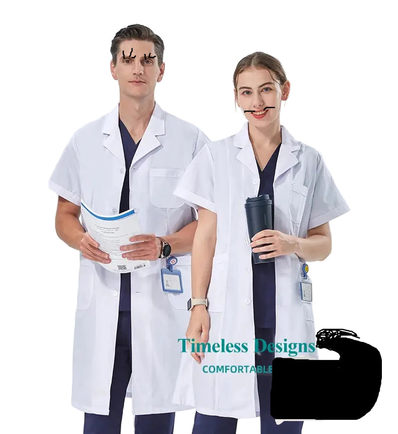 Blouse de laboratoire blanche bon marché pour femmes, hommes, étudiants, chimie, professionnels de la santé, infirmière, manches longues, blouse de médecin XK002 MedSurgery Store For Digital Health