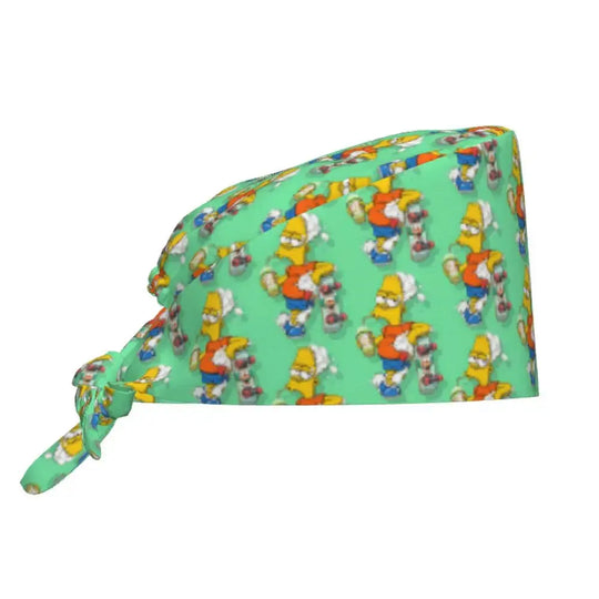 Casquette de travail réglable personnalisée avec explosion de cerveau, casquette chirurgicale des Simpsons, casquette chirurgicale pour infirmier, médecin, chirurgien, pour Chef MedSurgery Store For Digital Health