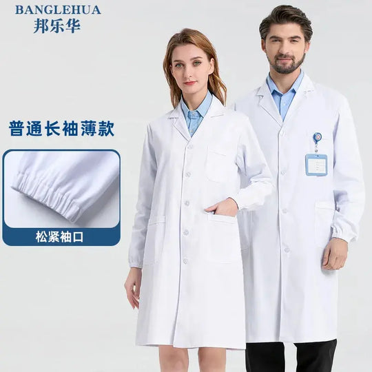 Blouse médicale unisexe en coton et polyester blanc, blouse de scientifique, vêtement de travail de médecin, uniforme, blouse alimentaire, blouse de laboratoire, blouse pour homme MedSurgery Store For Digital Health