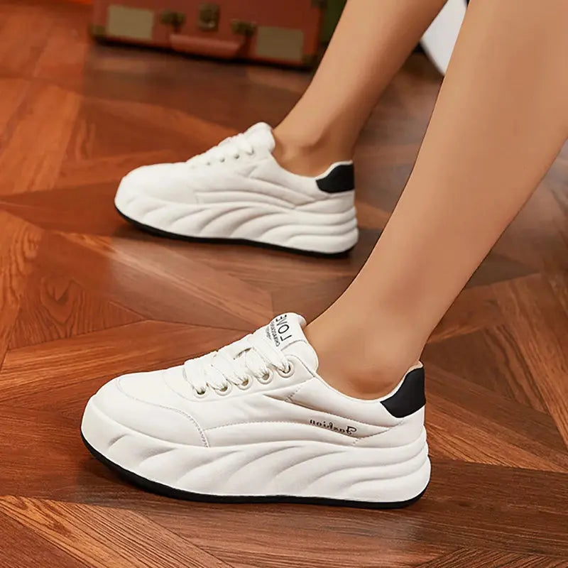 Chaussures blanches pour femmes 2025, nouvelles baskets plates, style coréen, sport décontracté, chaussures à pain polyvalentes MedSurgery Store For Digital Health