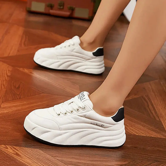 Chaussures blanches pour femmes 2025, nouvelles baskets plates, style coréen, sport décontracté, chaussures à pain polyvalentes MedSurgery Store For Digital Health
