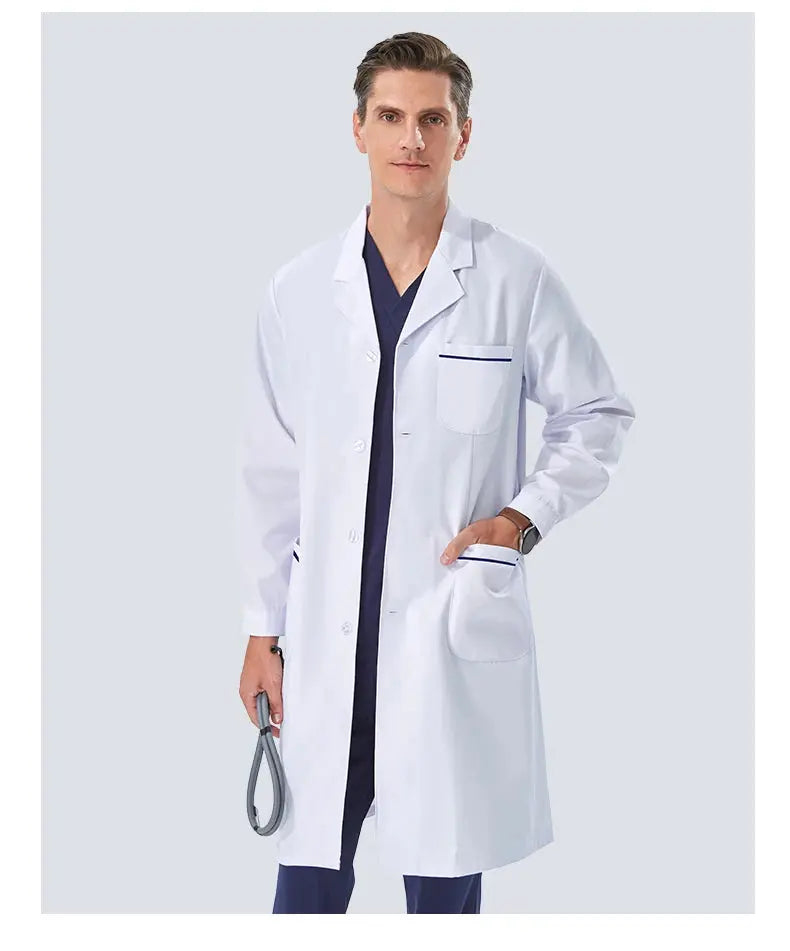 Blouse de laboratoire blanche bon marché pour femmes, hommes, étudiants, chimie, professionnels de la santé, infirmière, manches longues, blouse de médecin XK002 MedSurgery Store For Digital Health