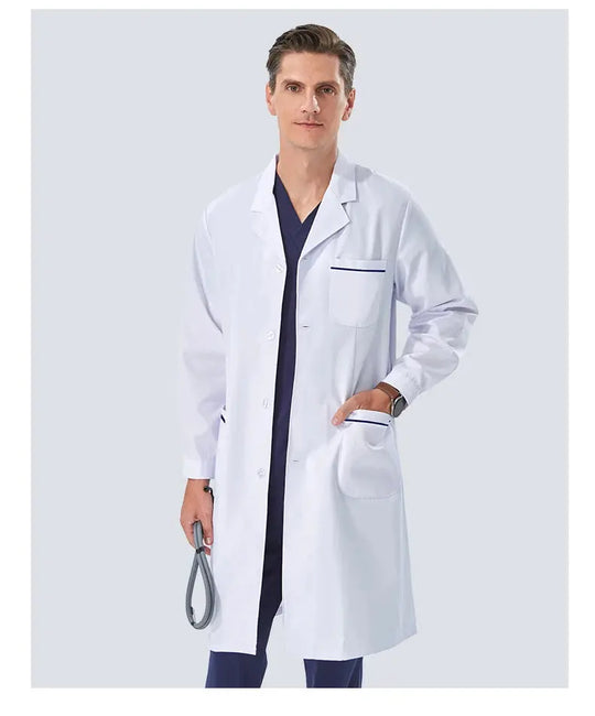 Blouse de laboratoire blanche bon marché pour femmes, hommes, étudiants, chimie, professionnels de la santé, infirmière, manches longues, blouse de médecin XK002 MedSurgery Store For Digital Health