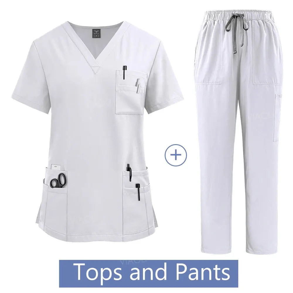 Uniforme médical pour femme, ensemble de blouses d'hôpital, vente en gros, uniformes d'infirmières, vêtements de travail pour les pharmacies et les cliniques de soins de santé CJdropshipping