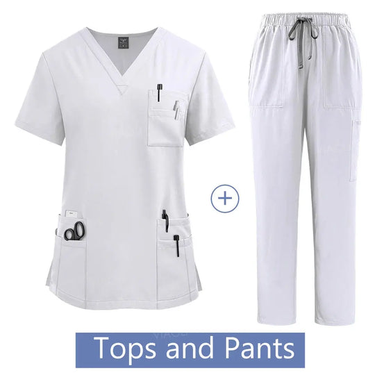 Uniforme médical pour femme, ensemble de blouses d'hôpital, vente en gros, uniformes d'infirmières, vêtements de travail pour les pharmacies et les cliniques de soins de santé CJdropshipping