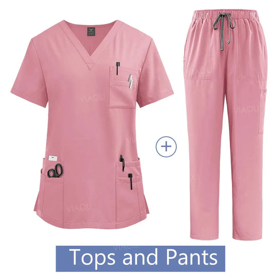 Uniforme médical pour femme, ensemble de blouses d'hôpital, vente en gros, uniformes d'infirmières, vêtements de travail pour les pharmacies et les cliniques de soins de santé CJdropshipping