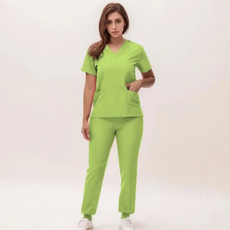 2025 nouvelles blouses de soins infirmiers à col en V, pantalons de jogging, ensembles de blouses de chirurgie, blouses dentaires, blouses d'hôpital, blouses d'hôpital S21 MedSurgery Store For Digital Health