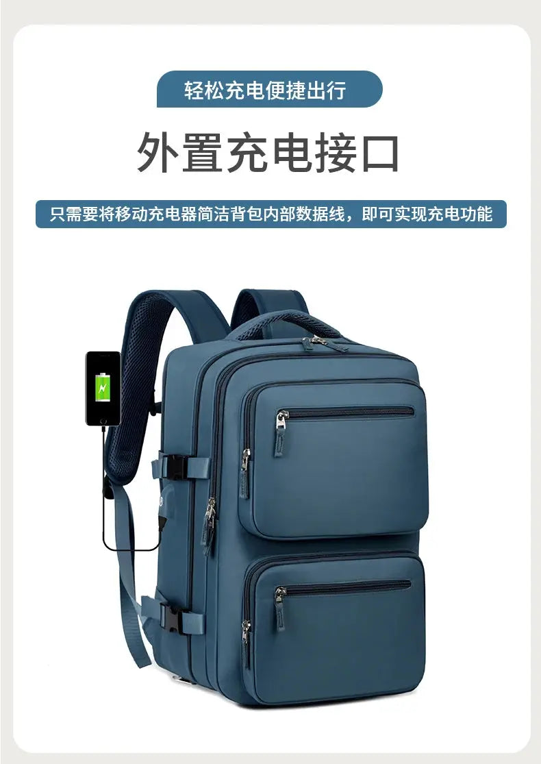 Grand sac à dos de voyage pour femmes et hommes, sac de cabine, sac à dos d'avion imperméable multifonctionnel avec chargement USB, sac à dos antivol MedSurgery Store For Digital Health