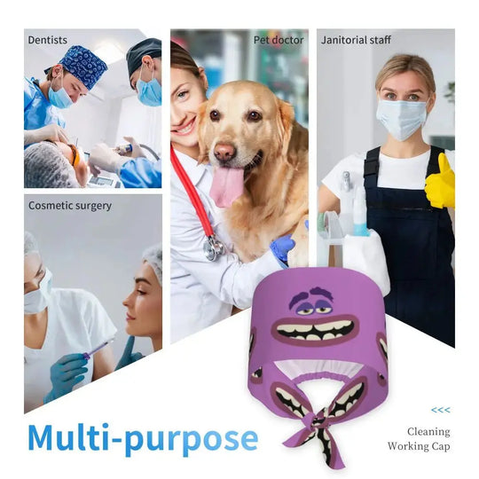 Casquette de travail réglable personnalisée avec dessin animé Monsters University, casquette chirurgicale pour hommes et femmes, casquette chirurgicale pour infirmières, médecins et chirurgiens MedSurgery Store For Digital Health