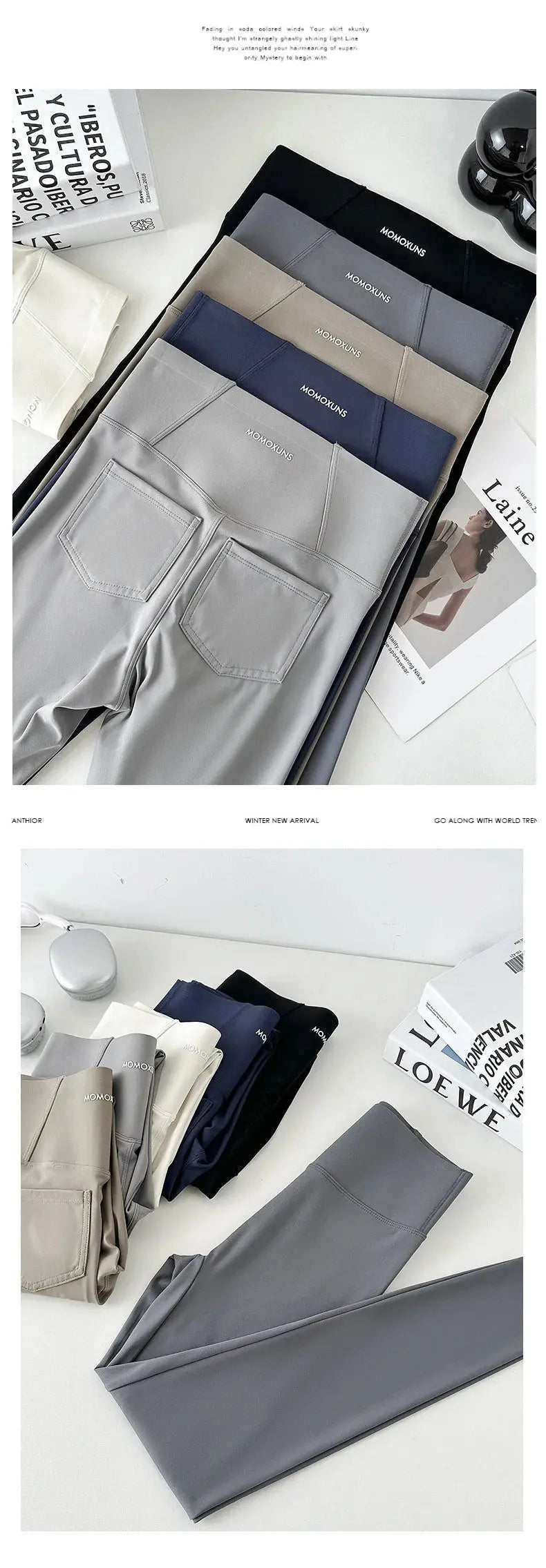 BIVIGAOS 2025 Printemps Été poche arrière Peau de requin Leggings femmes serré blanc Casual sport Fitness Leggings Leggings skinny pantalon MedSurgery Store For Digital Health