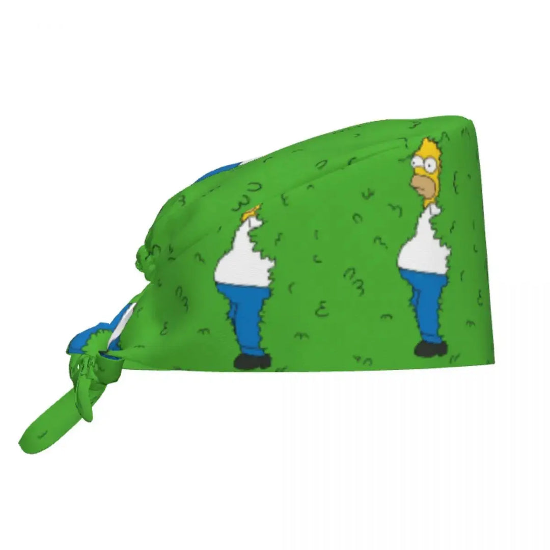 Personnalisé The Simpsons Cartoon Staff Medical Scrubs Hat Men Women Medical Nursing Surgical Scrub Caps MedSurgery Store For Digital Health