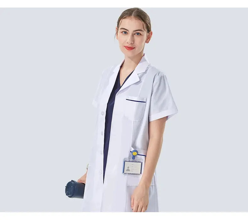 Blouse de laboratoire blanche bon marché pour femmes, hommes, étudiants, chimie, professionnels de la santé, infirmière, manches longues, blouse de médecin XK002 MedSurgery Store For Digital Health