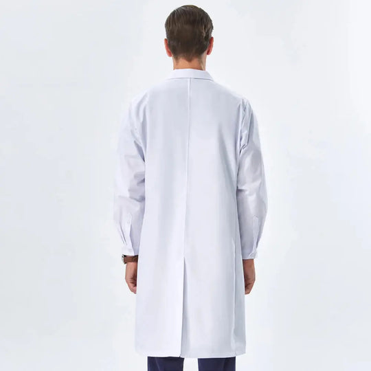 Blouse de laboratoire blanche bon marché pour femmes, hommes, étudiants, chimie, professionnels de la santé, infirmière, manches longues, blouse de médecin XK002 MedSurgery Store For Digital Health