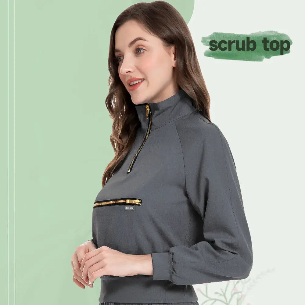MSORMOSIA Elite Surgical Jacket - Veste de bloc élastique avec poches professionnelles (MSO-42035-37) CJdropshipping