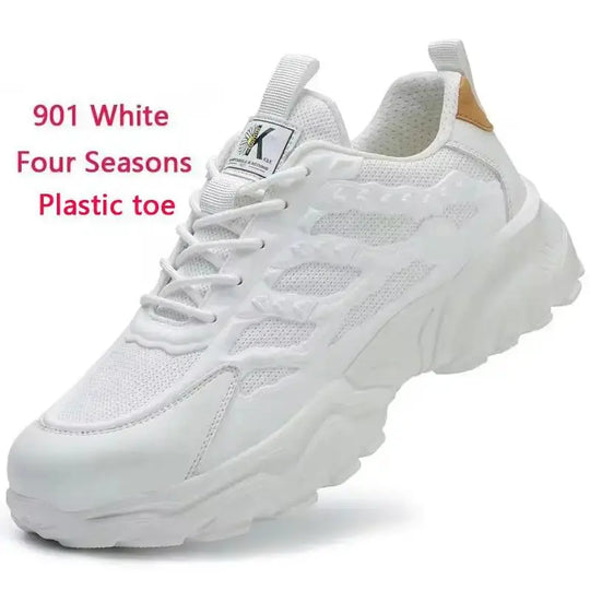 Chaussures de sécurité blanches pour hommes et femmes, antichoc, antiperforation, isolation, 6kv, résistantes à l'usure, noires, blanches, respirantes, légères MedSurgery Store For Digital Health
