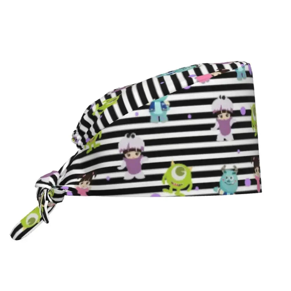 Casquette de travail réglable personnalisée avec dessin animé Monsters University, casquette chirurgicale pour hommes et femmes, casquette chirurgicale pour infirmières, médecins et chirurgiens MedSurgery Store For Digital Health