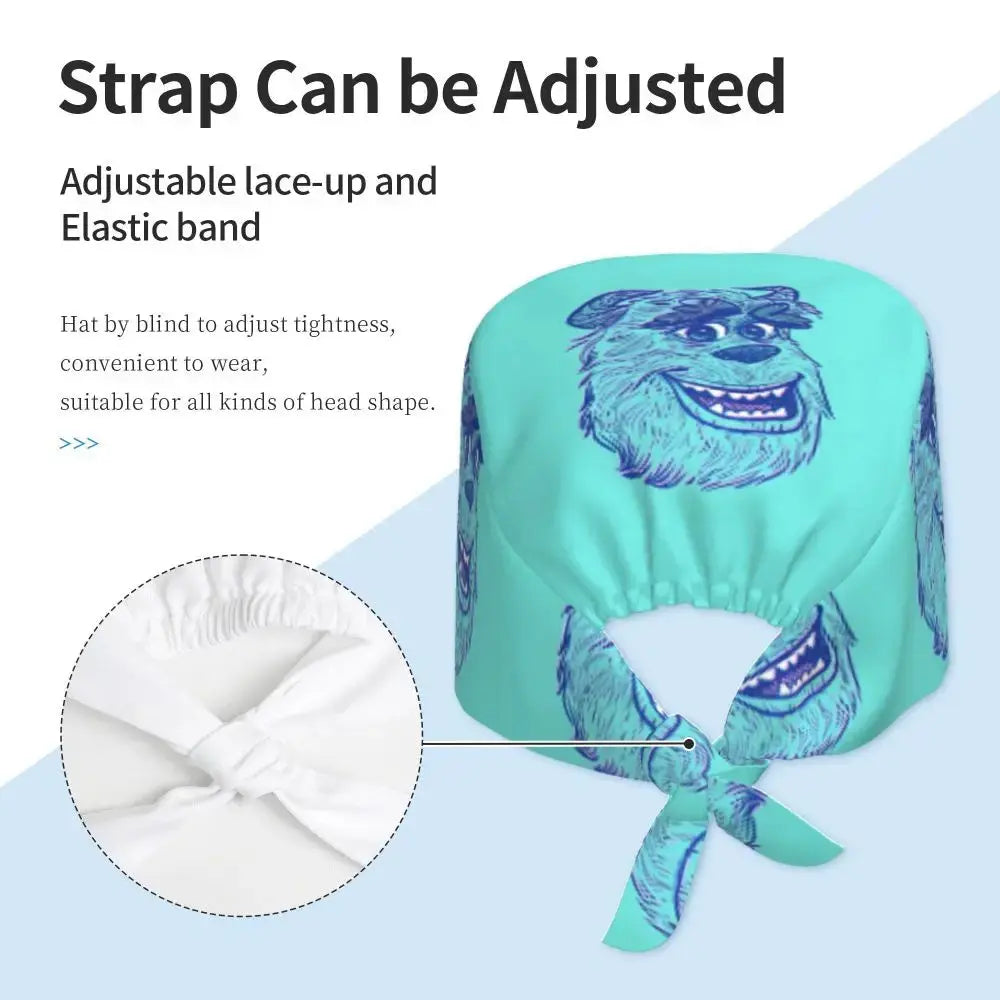Casquette de travail réglable personnalisée avec dessin animé Monsters University, casquette chirurgicale pour hommes et femmes, casquette chirurgicale pour infirmières, médecins et chirurgiens MedSurgery Store For Digital Health