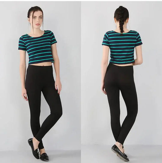Leggings extensibles en fibre de bambou pour femmes, neuf points, décontractés, grande taille, printemps, été et automne, nouveau de 2024 DSers Fulfillment