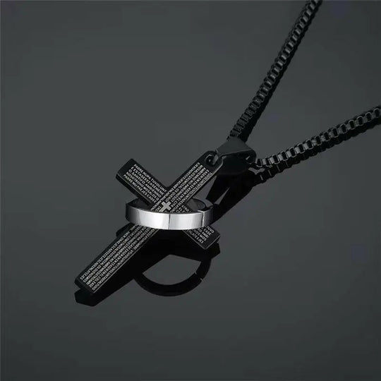Pendentifs Croix Femme Dropshipping Or Noir Couleur Acier Inoxydable Jésus Pendentif Croix Collier Bijoux pour Hommes/Femmes