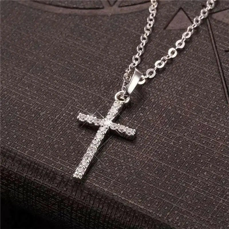 Pendentifs Croix Femme Dropshipping Or Noir Couleur Acier Inoxydable Jésus Pendentif Croix Collier Bijoux pour Hommes/Femmes