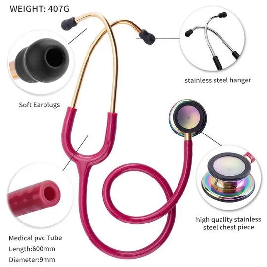 Stéthoscope médical professionnel double face - Matériel médicalMedSurgery Store For Digital Health1005009192649741 - Rose Red - Gold - United StatesRose Red - GoldUnited StatesStéthoscope médical professionnel double face - Matériel médical.