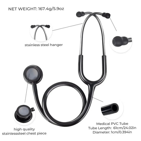 Stéthoscope médical double face, professionnel - Matériel médical.Matériel médicalodsers - fulfillment - serviceMedSurgery Store For Digital Health1005009192649741 - All Black - United StatesAll BlackUnited StatesStéthoscope médical double face, professionnel - Matériel médical.