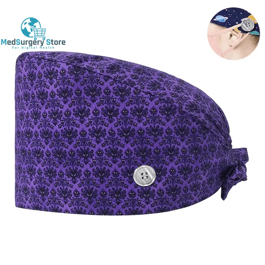 New Scrub Nurse Hat Floral Bouffant Cap Fashion Multicolour Nurse Scrub Caps Adjustable Bandage Turban Surgical Doctor Nurse Hats